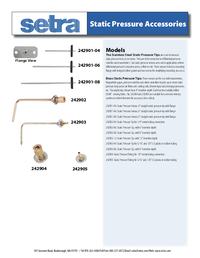 Thumbnail of document Data Sheet - Static Pressure Tips